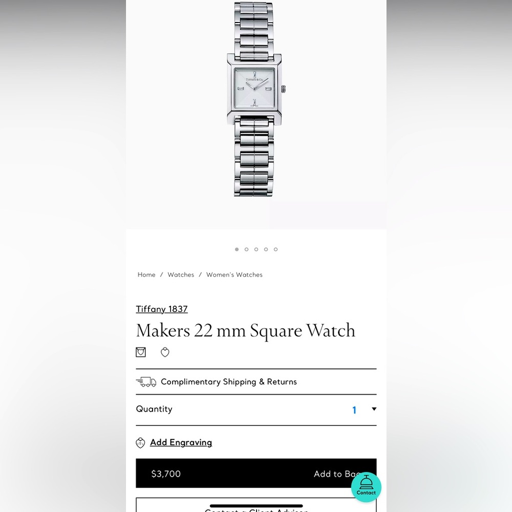 New Tiffany& co. woman’s watch